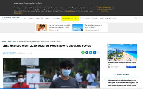 JEE Advanced result 2020 declared. Here's how to check the ...