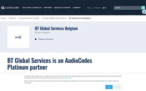 BT Global Services Belgium - AudioCodes