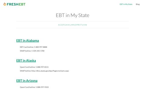 EBT in My State | Fresh EBT