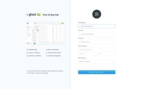 Ghost(Pro) Signup - Hosting from the creators of Ghost