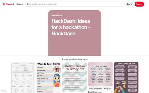HackDash: Ideas for a hackathon - HackDash - Pinterest