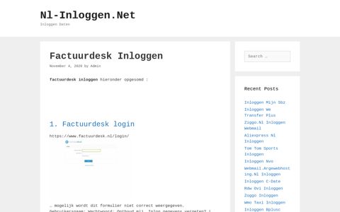 Factuurdesk Inloggen - Nl-Inloggen.Net