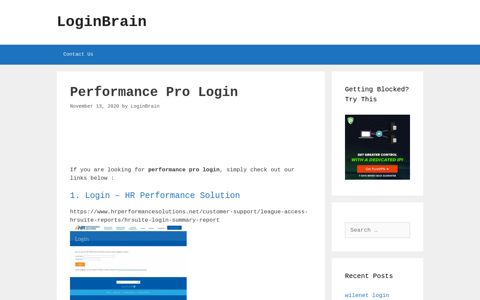 Performance Pro Login - Hr Performance Solution - LoginBrain