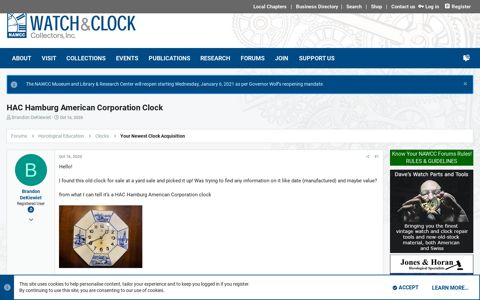 HAC Hamburg American Corporation Clock | NAWCC Forums