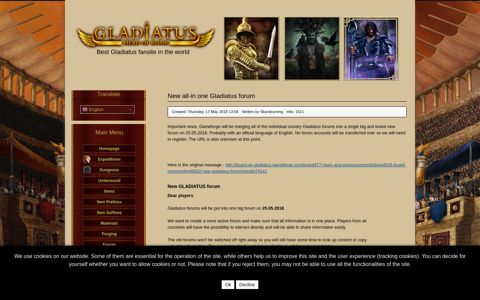 News - Gladiatus Fansite