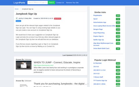 Login Jumpbook Sign Up or Register New Account - LoginPorts
