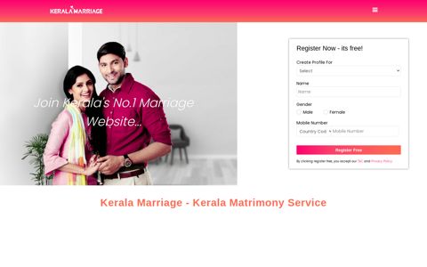Kerala Marriage - Kerala's Most Trusted Marriage Website