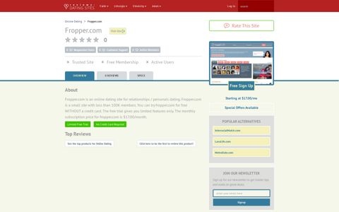 Fropper.com Reviews, Pricing & Features | Reviews: Dating ...