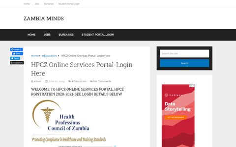 HPCZ Online Services Portal-Login Here - Zambia Minds