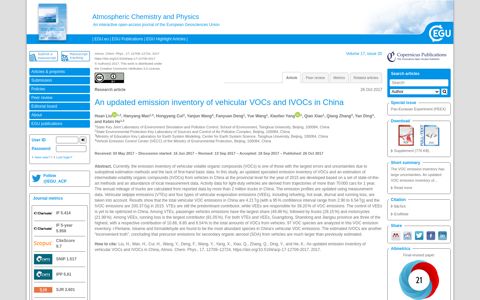 An updated emission inventory of vehicular VOCs and IVOCs ...