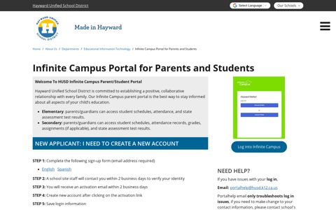Infinite Campus Portal for Parents and Students