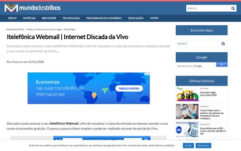 iTelefônica Webmail | Provedor de Internet Discada da Vivo