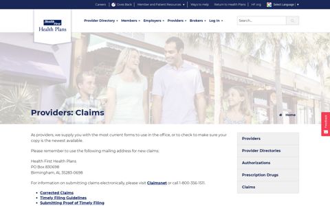 Health First Health Plans | Providers | Claims