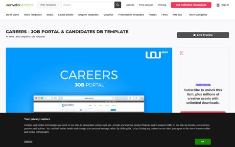 CAREERS - JOB PORTAL & CANDIDATES DB TEMPLATE by ...
