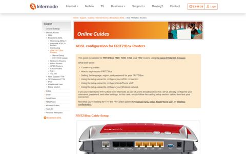 ADSL Configuration for FRITZ!Box Routers - Internode