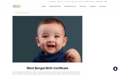 West Bengal Birth Certificate - Eligibility & Application ...