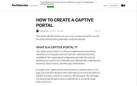 HOW TO CREATE A CAPTIVE PORTAL. This article will tell ...
