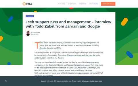 Tech support KPIs and management - interview with ... - Influx
