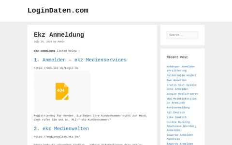 Ekz - Anmelden - Ekz Medienservices - LoginDaten.com