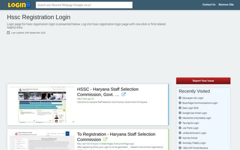 Hssc Registration Login - Loginii.com
