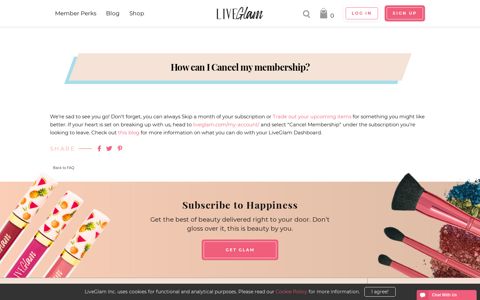 How can I cancel my membership? - LiveGlam