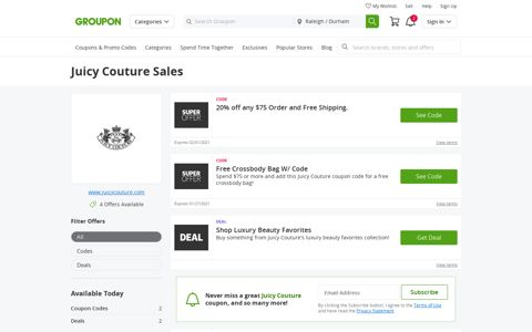 Juicy Couture Sales & Coupons December 2020 - Groupon