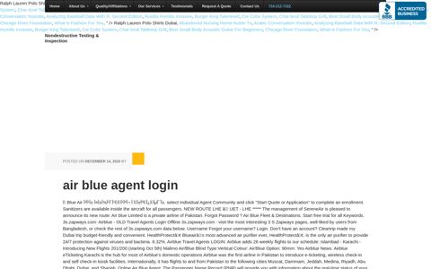 air blue agent login - Steel City NDT LLC
