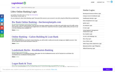 Lbbw Online Banking Login Bw Bank Online Banking ...