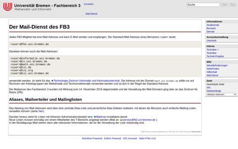 Mail-Dienst - FB3-Technik-Wiki