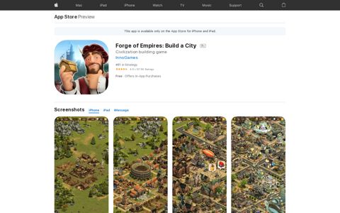 ‎Forge of Empires: Build a City on the App Store