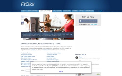 Workout Routines and Fitness Programs at FitClick