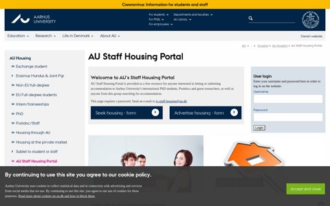 AU Staff Housing Portal - Aarhus University