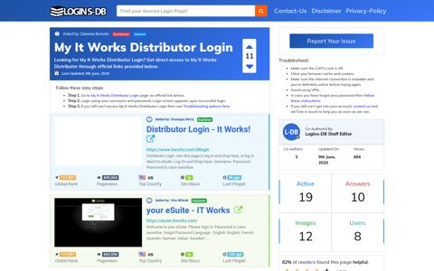 My It Works Distributor Login - Logins-DB