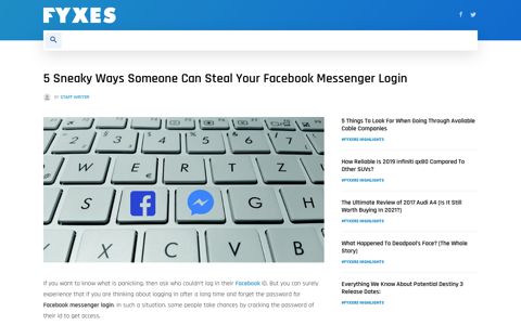 5 Sneaky Ways Someone Can Steal Your Facebook ... - FYXES