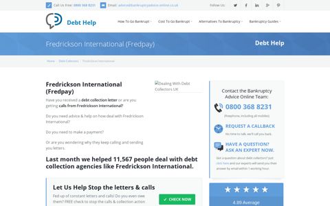 Fredrickson International (Fredpay) Debt: How Deal with ...