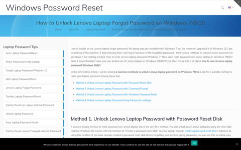 How to Unlock Lenovo Laptop Forgot Password on Windows ...