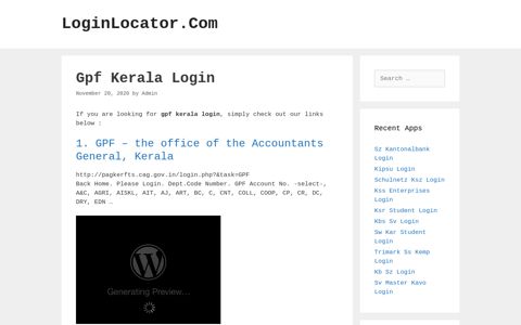 Gpf Kerala Login - LoginLocator.Com