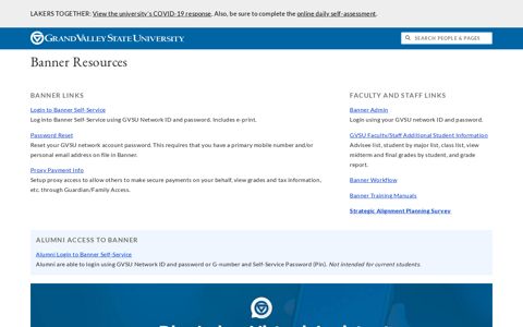 Banner Resources - Grand Valley State University