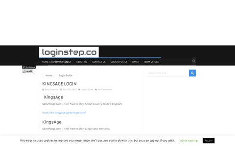 Kingsage Login | Login Step