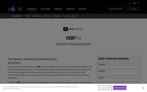 VDRPro | Virtual Data Room for M&A Due Diligence | Intralinks