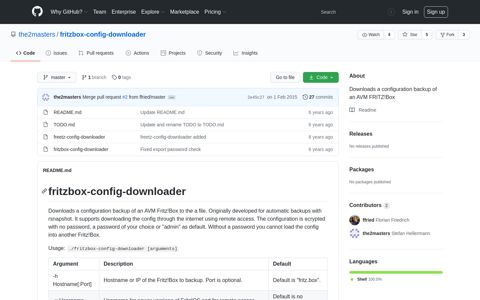 the2masters/fritzbox-config-downloader: Downloads ... - GitHub