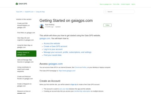 Getting Started on gaiagps.com – Gaia GPS