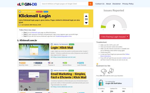 Klickmail Login - A database full of login pages from all over ...