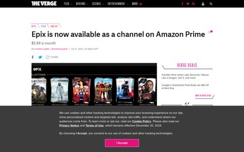 Epix is now available as a channel on Amazon Prime - The ...