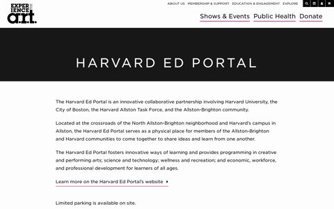 Harvard Ed Portal | A.R.T.