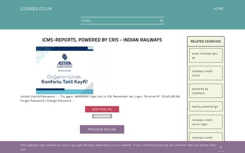 ICMS-REPORTS, Powered By CRIS - Indian Railways ...