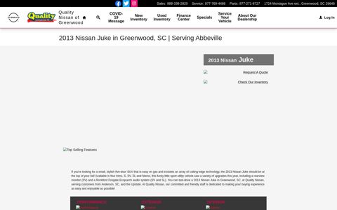 2013 Nissan Juke | Greenwood SC | Serving Abbeville ...