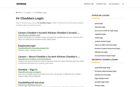 Hr Cheddars Login ❤️ One Click Access - iLoveLogin