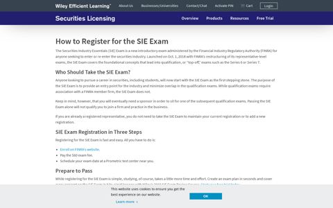How to Register for the SIE Exam – Securities Licenses ...