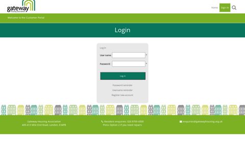 Login - ActiveH Customer Portal - Gateway Housing Association